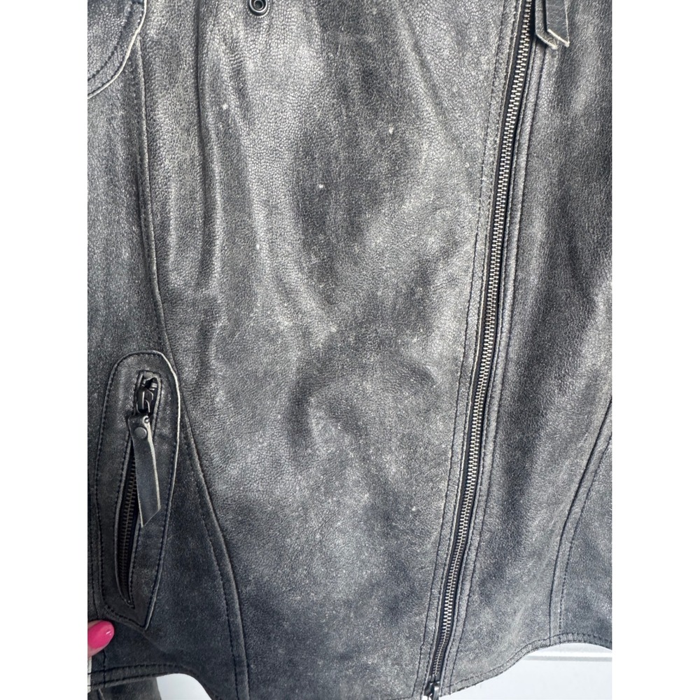 Harley Davidson Genuine Motorclothes Embrace Goatskin Leather Biker Jacket Large - Picture 6 of 14